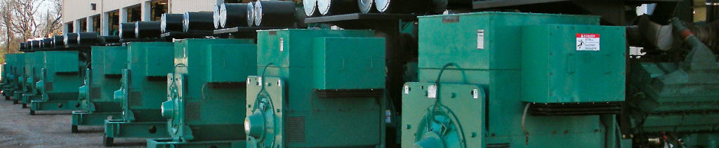 Row of Cummins industrial generators generators