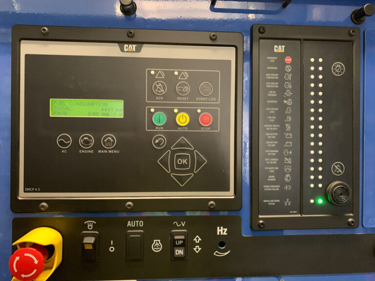 caterpillar genset control panel