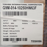 Toshiba G9000 Series 160 kVA 1