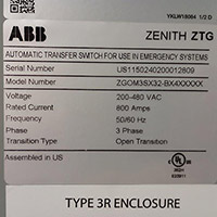 ABB 800A ZTG 2